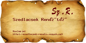 Szedlacsek Renátó névjegykártya